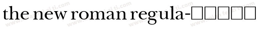the new roman regula字体转换